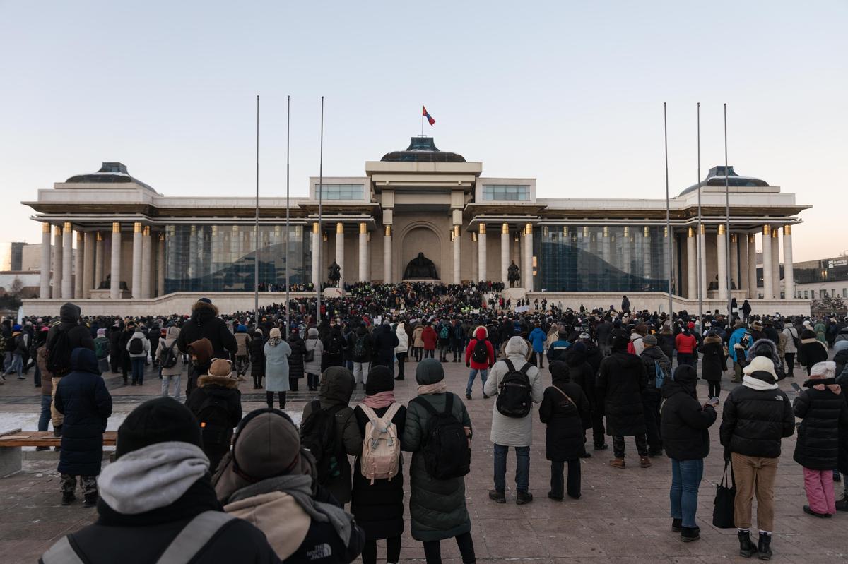 Протесты в Монголии. Фото: Twitter