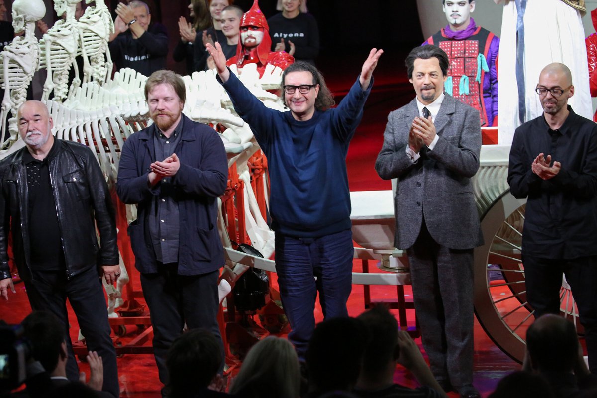 Борис Юхананов на показе оперы «Октавия. Трепанация» в Электротеатре Станиславского, 16 октября 2019 года. Фото: Софья Сандурская / АГН «Москва»