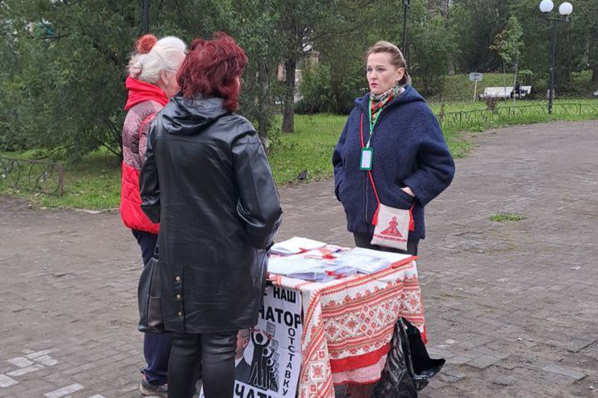 Сбор подписей за отмену выборов и отставку Владимира Солодова. Фото: @Kamc_hatka41 /  Telegram